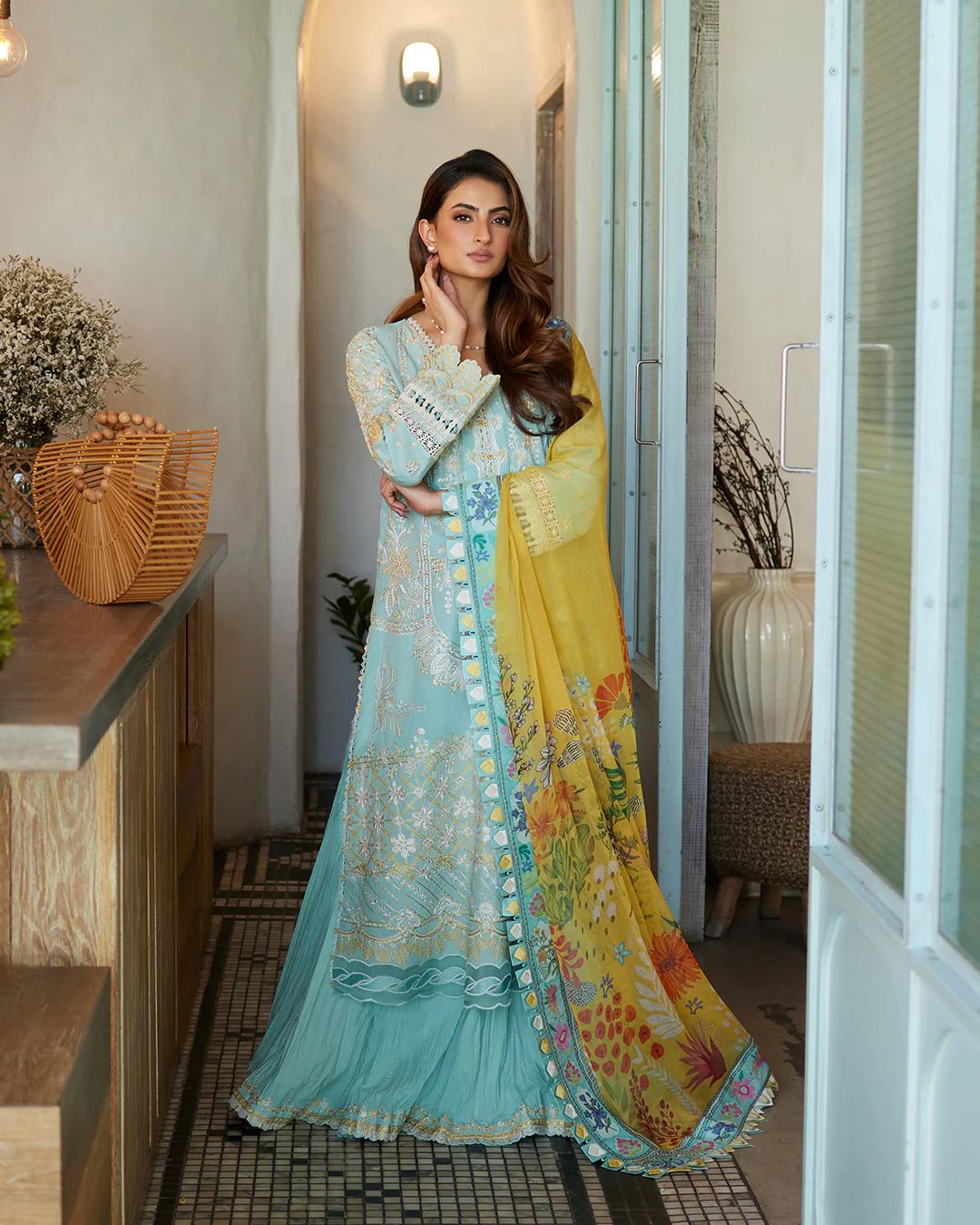 FAIZA saqlain uk lawn collection liliana 2024