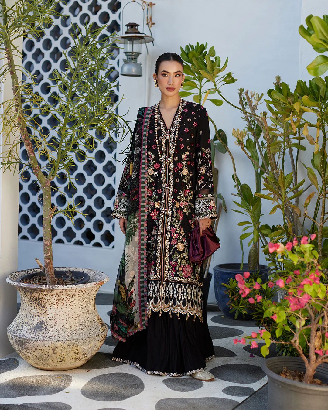 FAIZA saqlain uk lawn collection liliana 2024