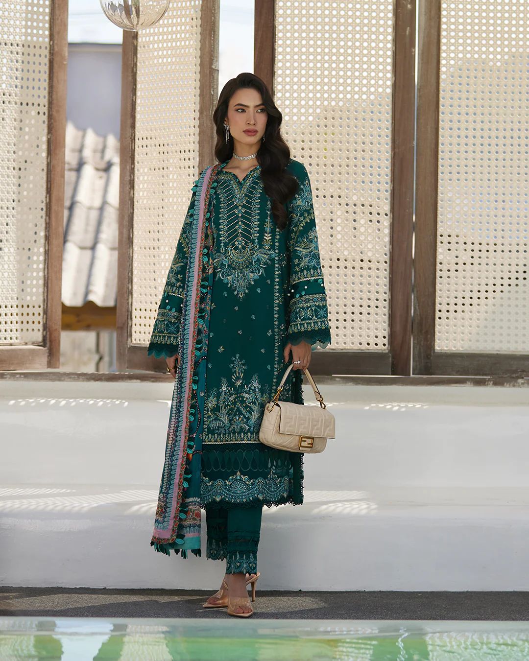 FAIZA saqlain uk lawn collection liliana 2024