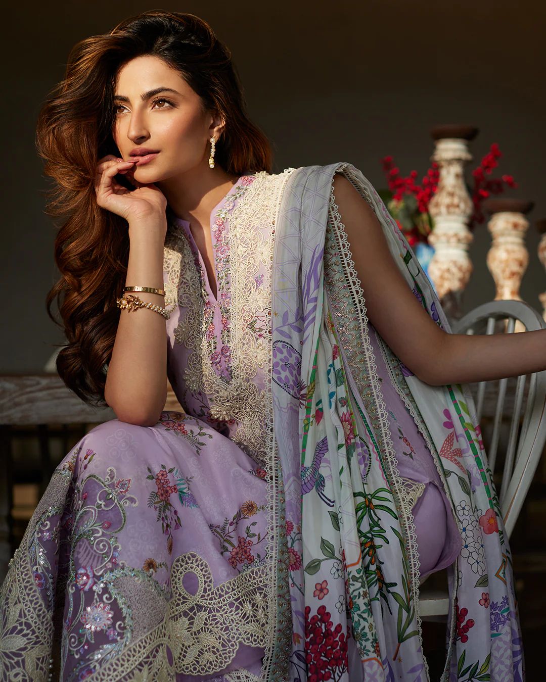 FAIZA saqlain uk lawn collection liliana 2024