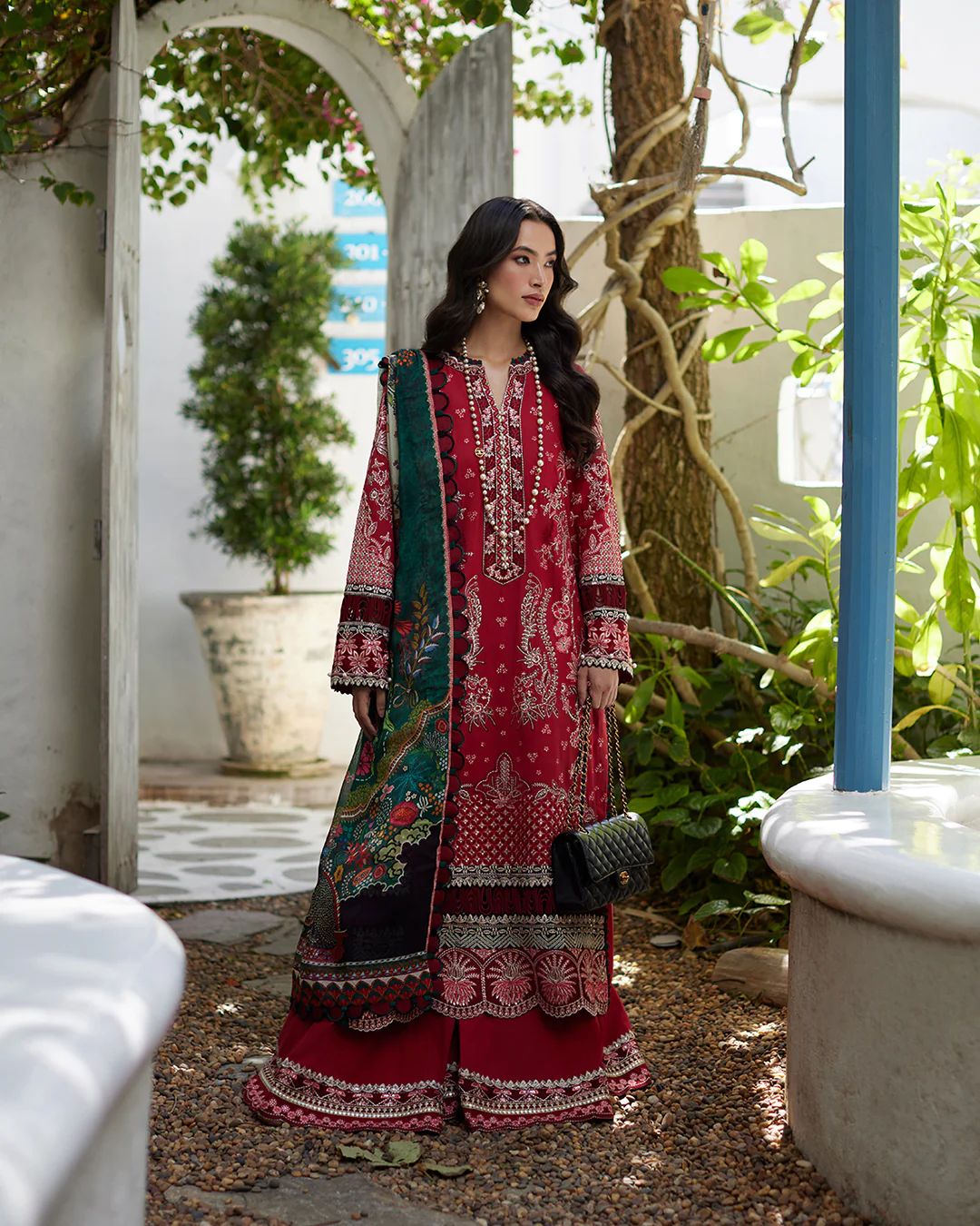 FAIZA saqlain uk lawn collection liliana 2024