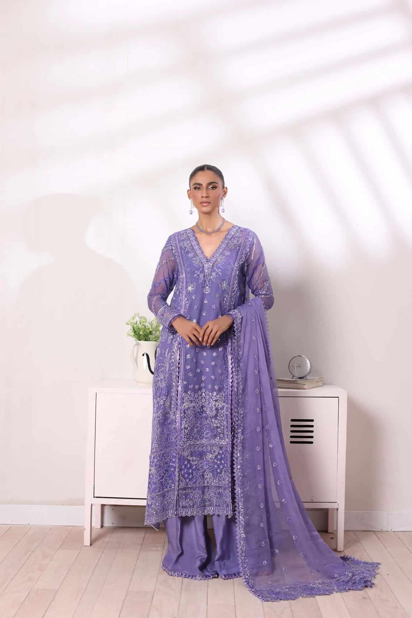 noor by Saadia Asad chiffon collection