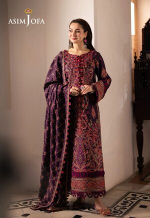 Asim Jofa pashmina collection winter suits collection Uk