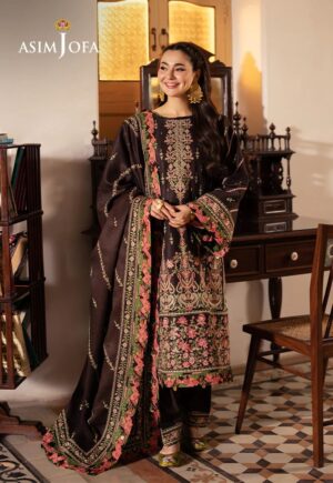 Asim Jofa pashmina collection winter suits collection Uk