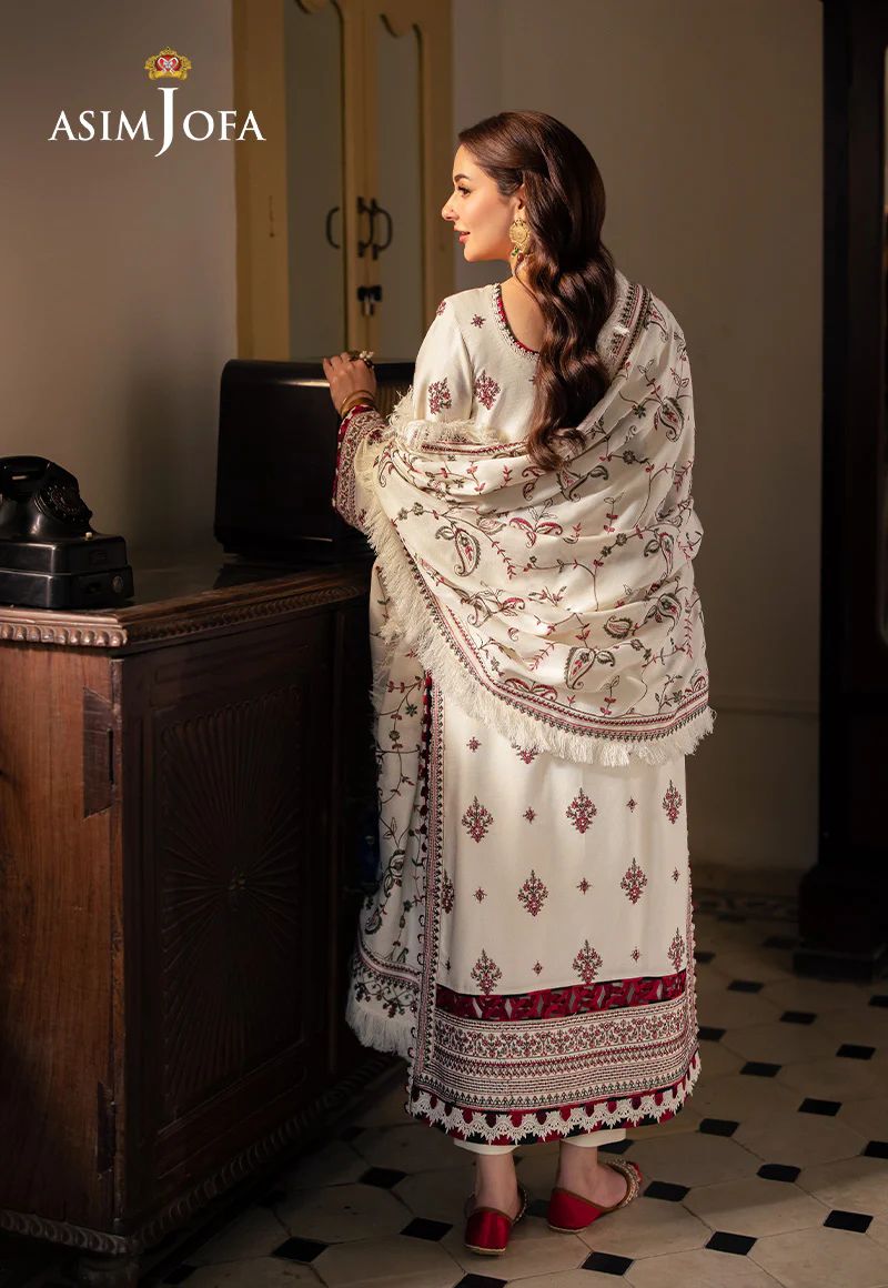 Asim Jofa pashmina collection winter suits collection Uk