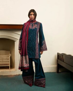 hussain Rehar jugnu winter shawl collection 2024 UK