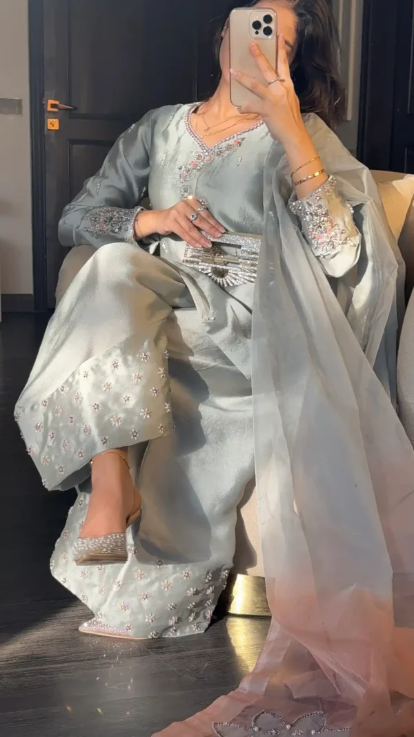 Sitara E Zar- Farshi Shalwar Set - Image 3