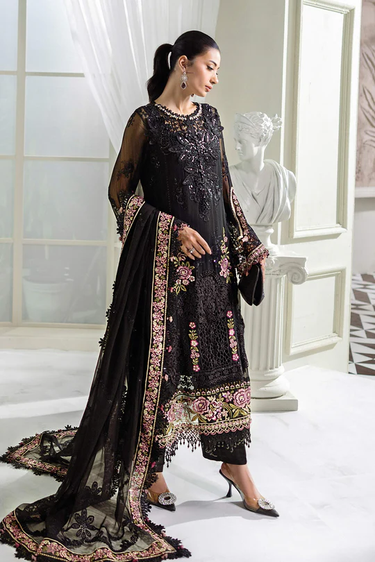 Maria B Chiffon - Black
