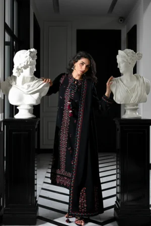 BLACK KASHMIRI LUXURY EMBROIDERED KARANDI SET