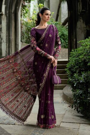 Embroidered Chiffon Saree