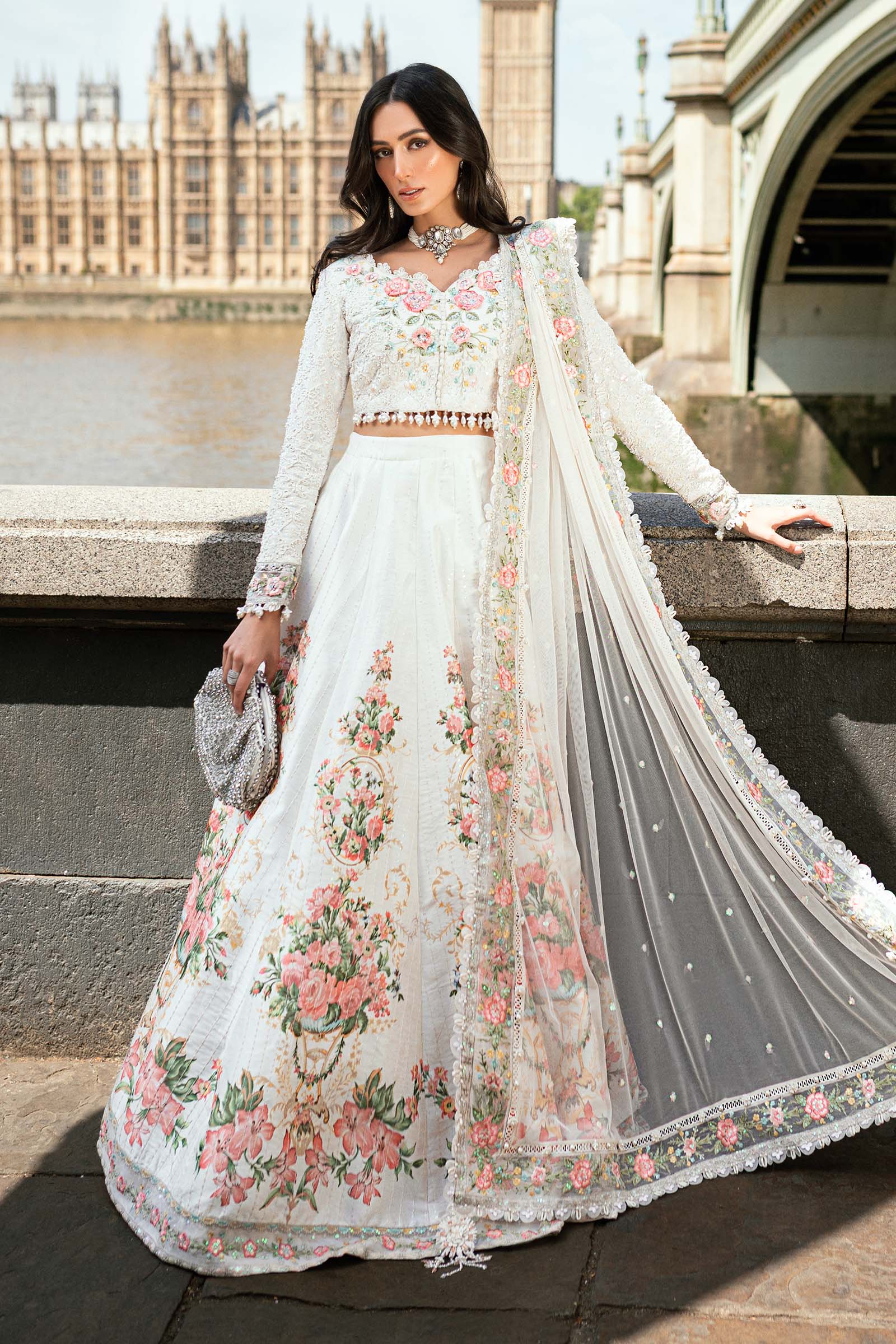 Embroidered Raw Silk Suit