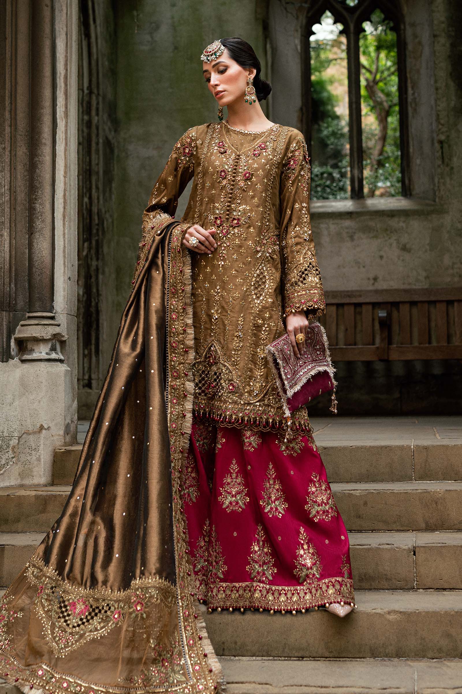 Embroidered Raw Silk Suit