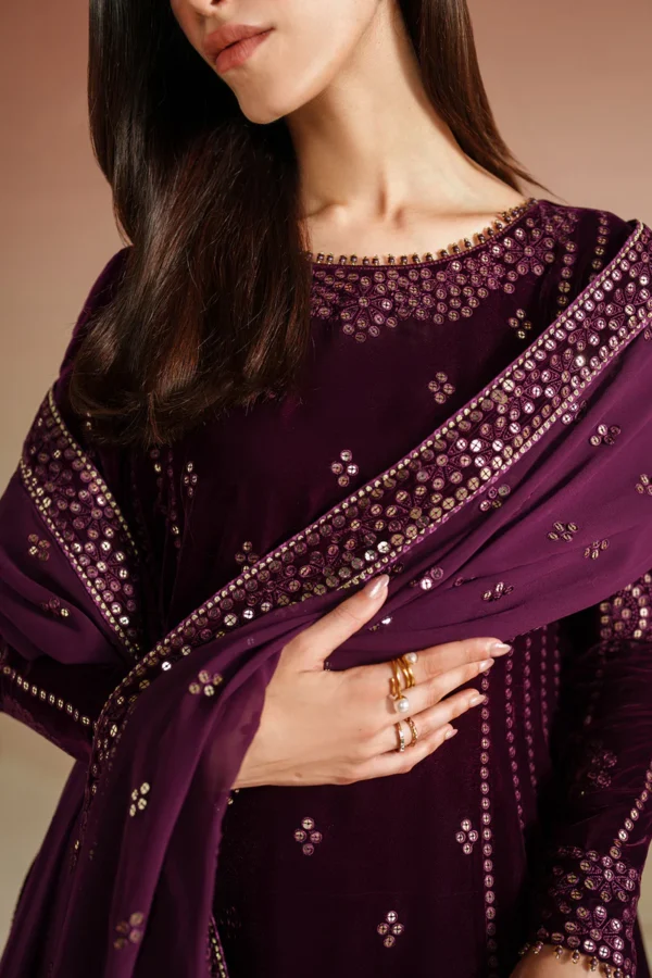 Embroidered Velvet Formal VVF D-1 - Image 2