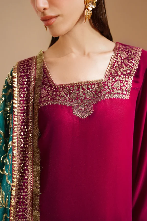 Embroidered Velvet Formal VVF D-9 - Image 2