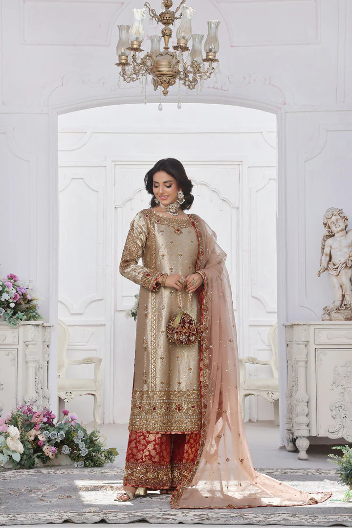 Luxury Hand Embellished 3pc - FW-08