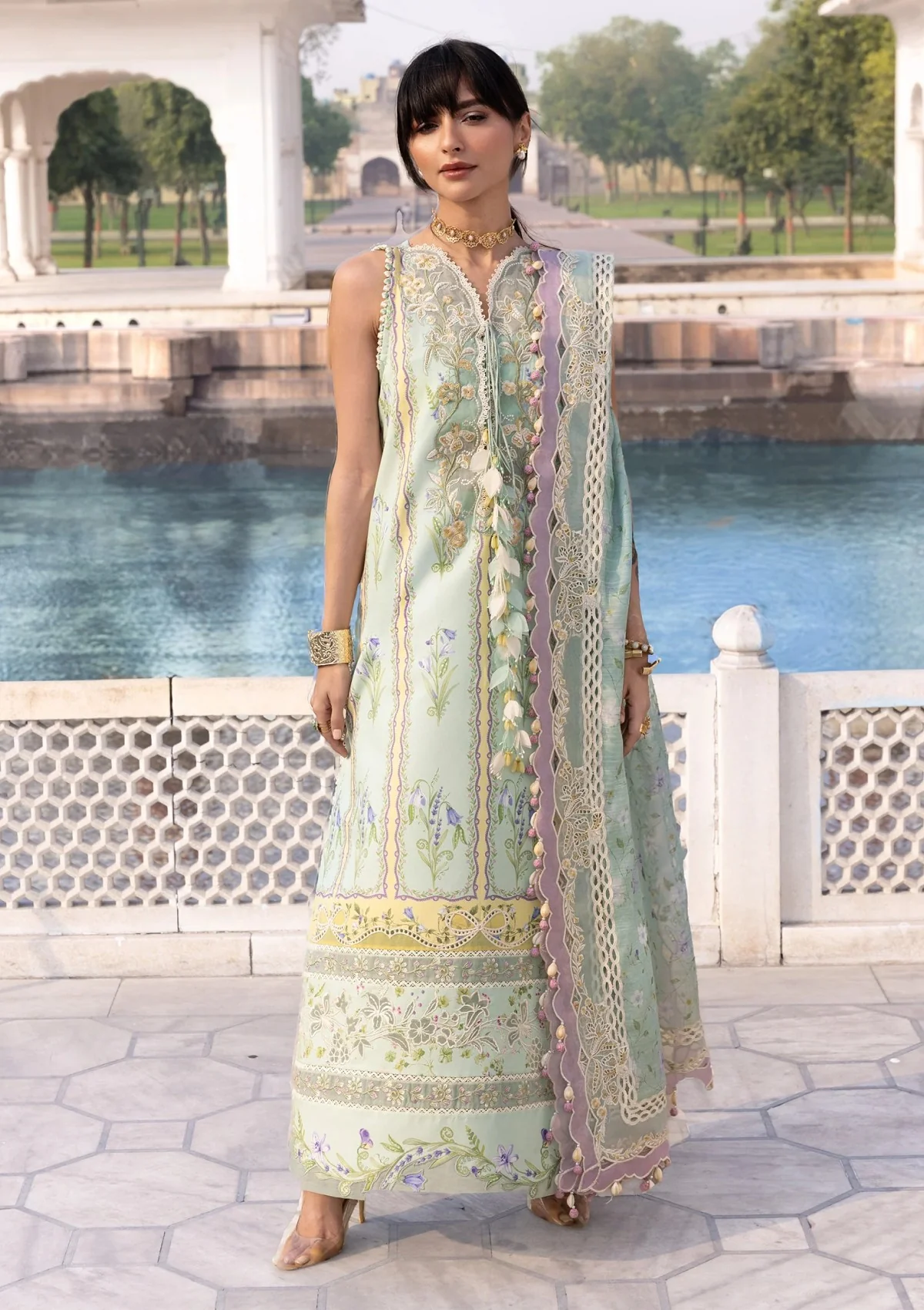 Lawn - Crimson - Flow Unstitched 26