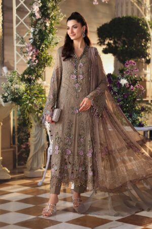 3 Piece Embroidered Chiffon Suit
