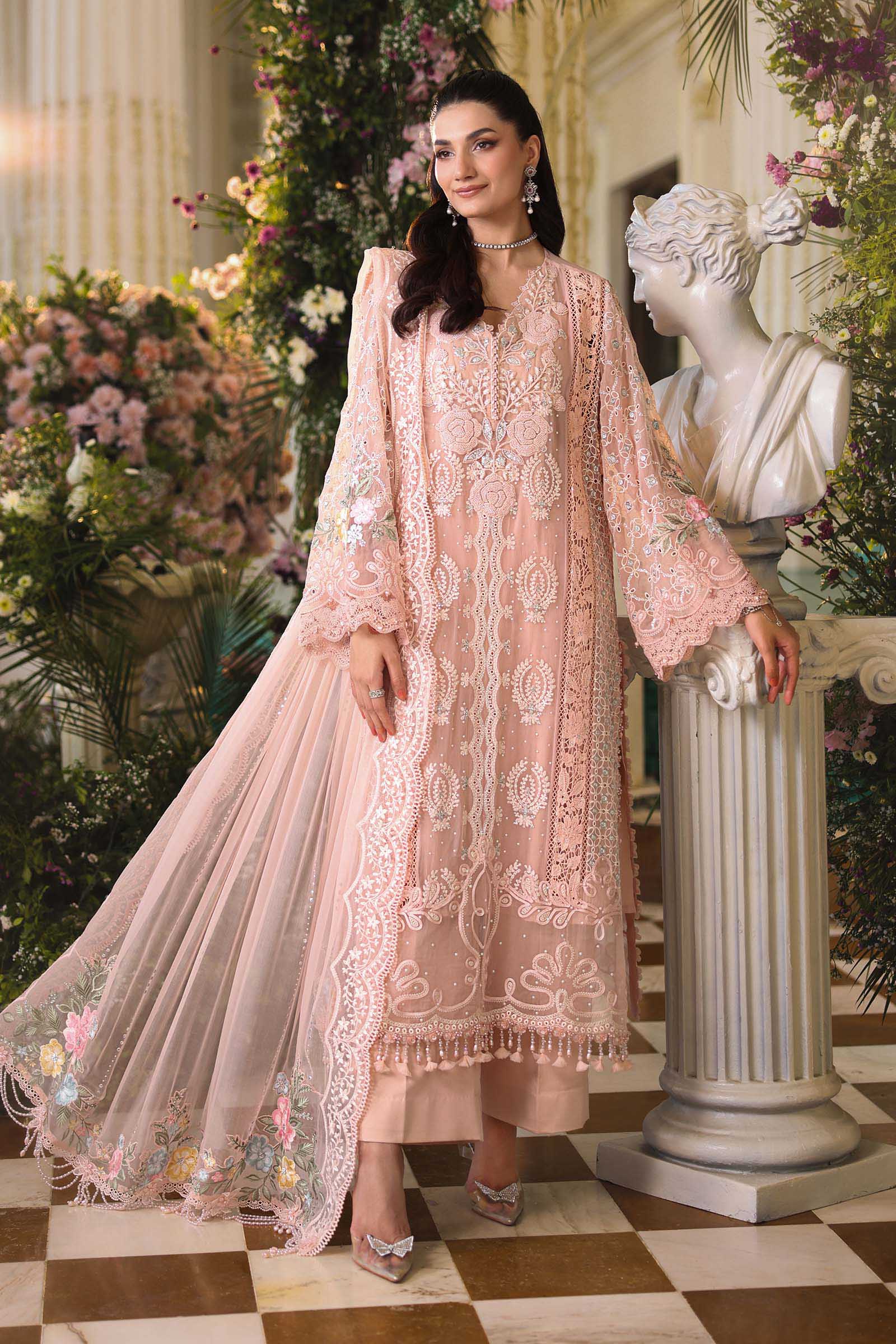 3 Piece Embroidered Chiffon Suit