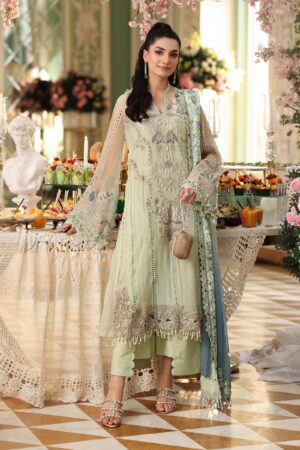 3 Piece Embroidered Chiffon Suit