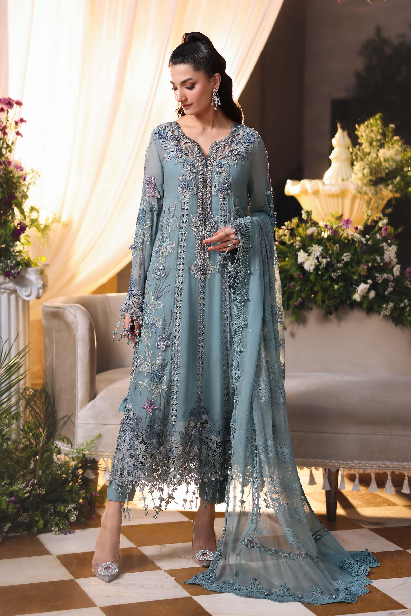 3 Piece Embroidered Chiffon Suit