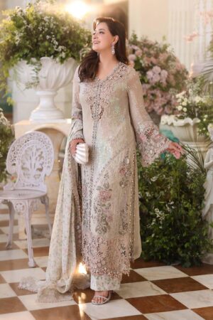 3 Piece Embroidered Chiffon Suit