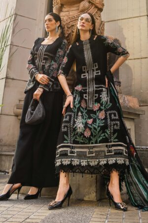 3 Piece Embroidered Jacquard Lawn Suit