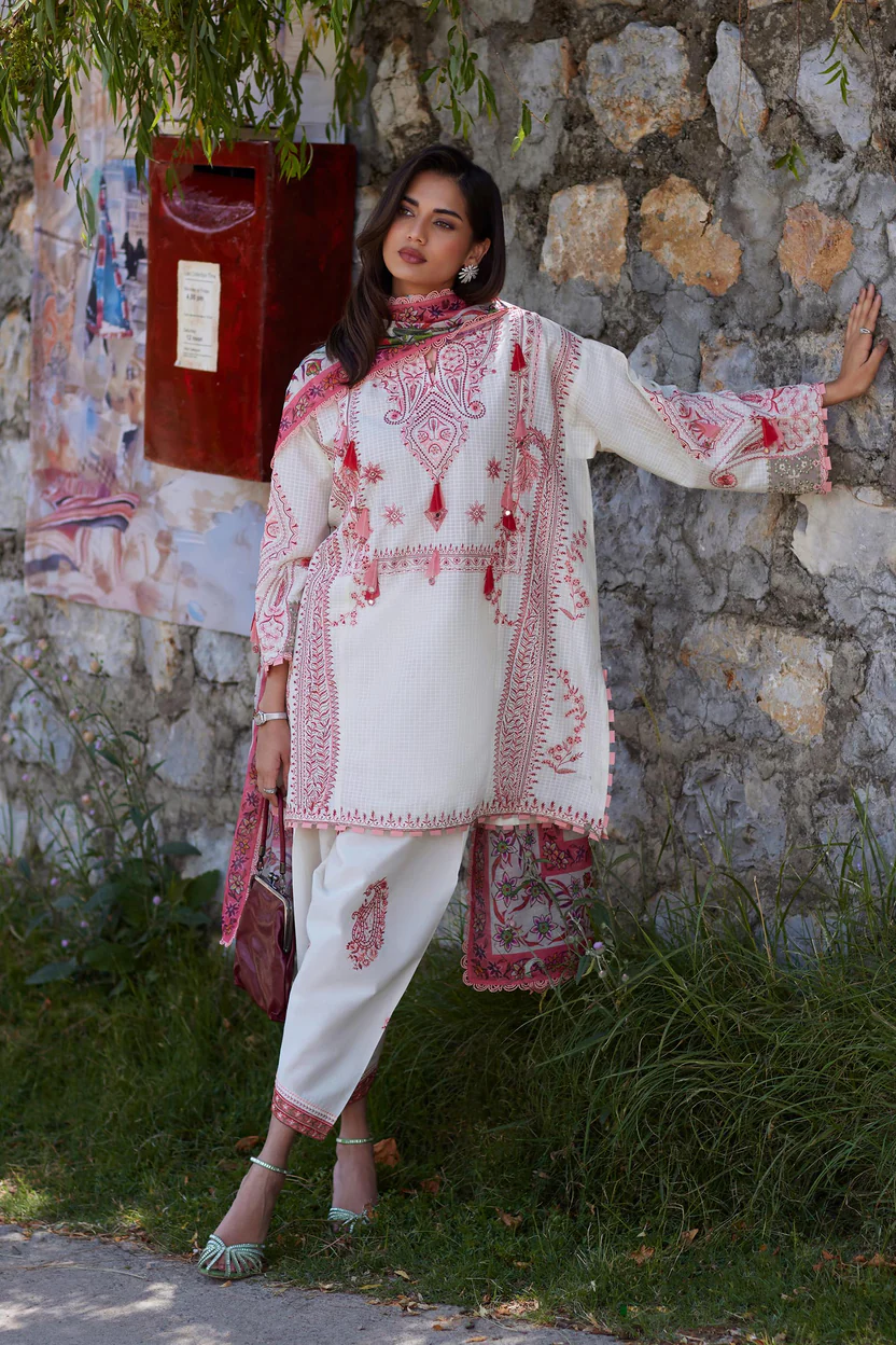 Embroidered 3 Piece Muzlin Suit