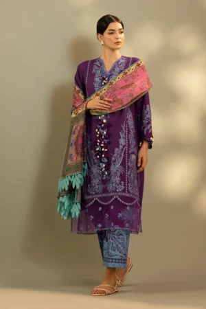Embroidered 3 Piece Muzlin Suit
