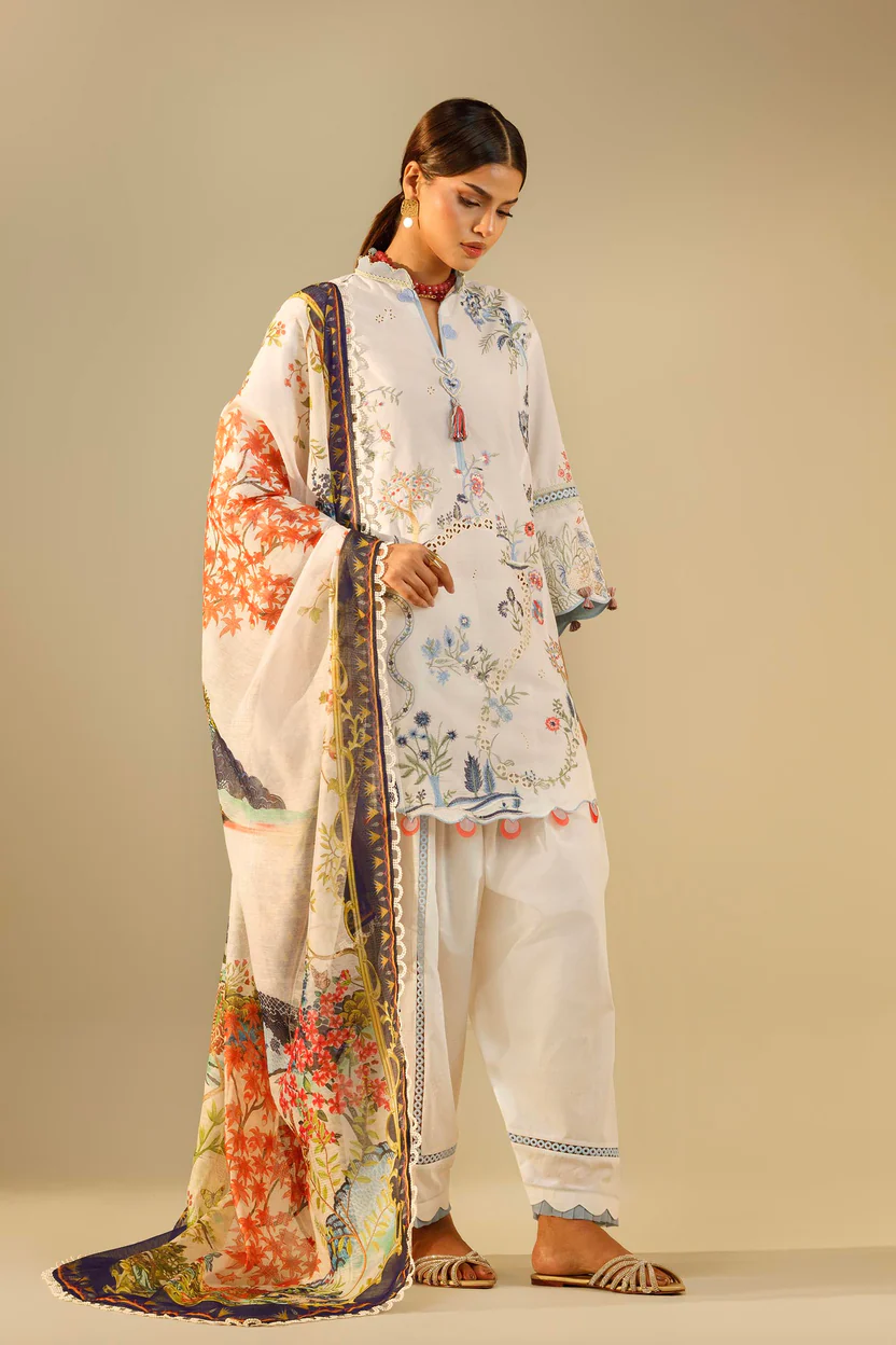 Embroidered 3 Piece Muzlin Suit