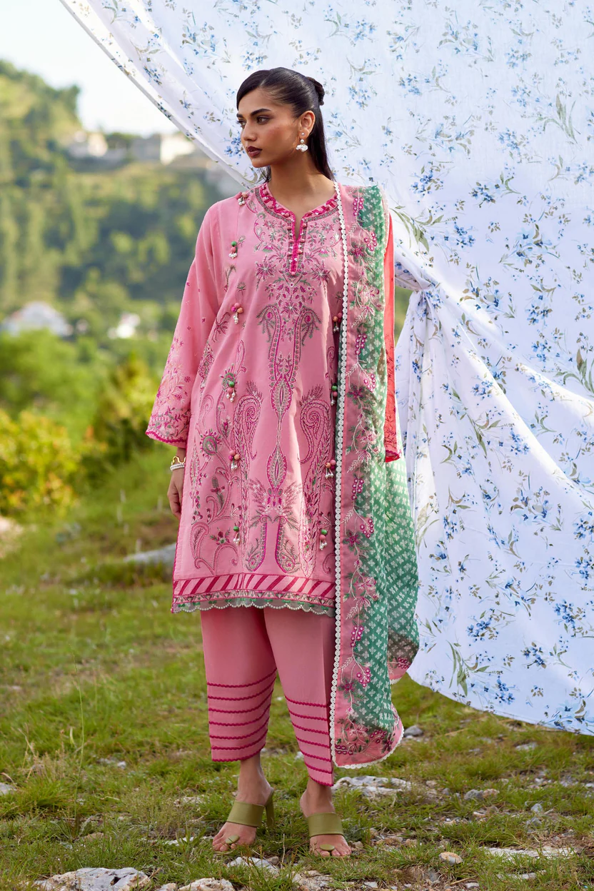 Embroidered 3 Piece Muzlin Suit