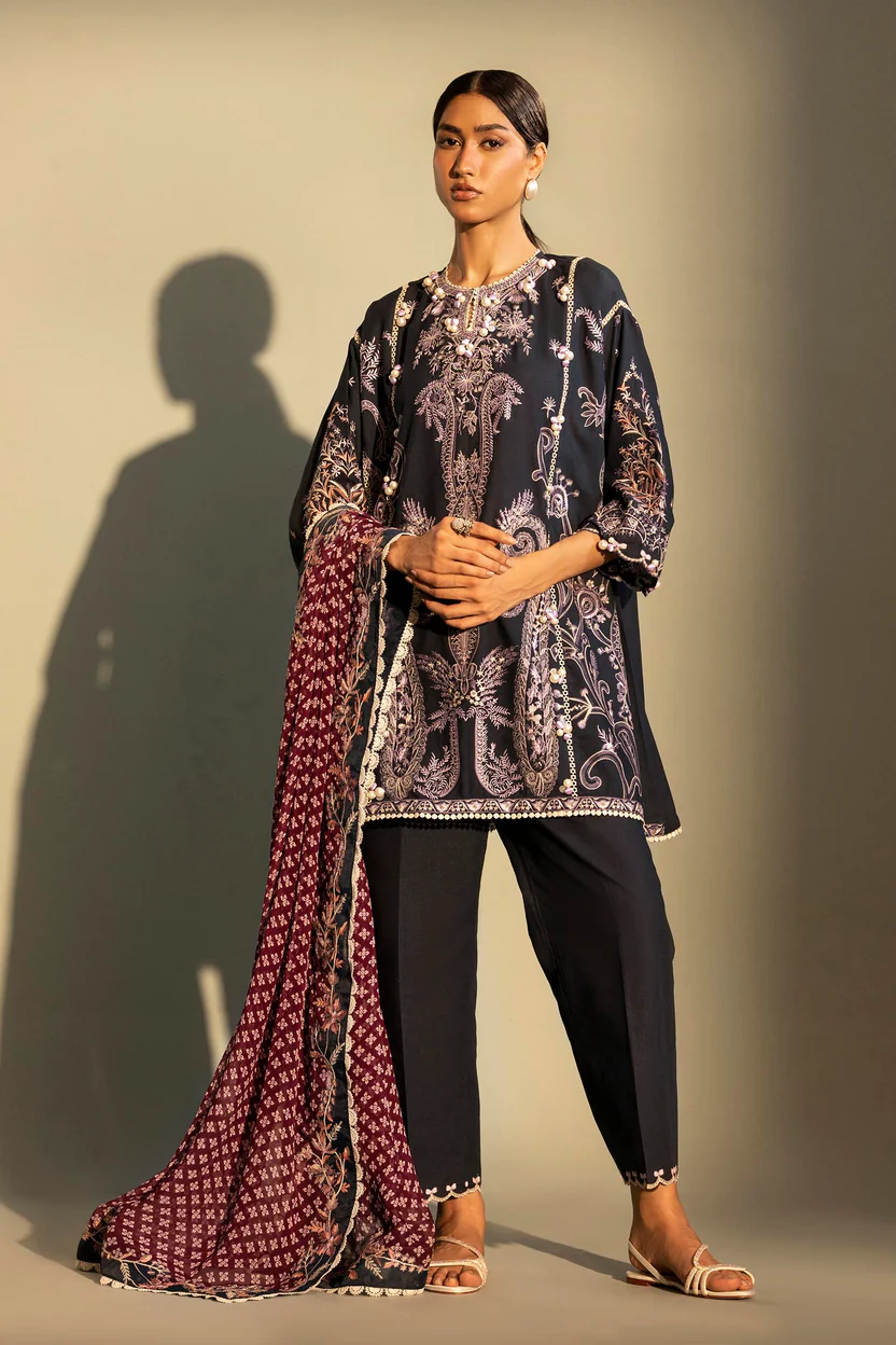 Embroidered 3 Piece Muzlin Suit