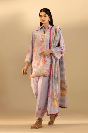 Embroidered 3 Piece Muzlin Suit
