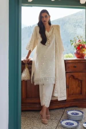Embroidered 3 Piece Muzlin Suit