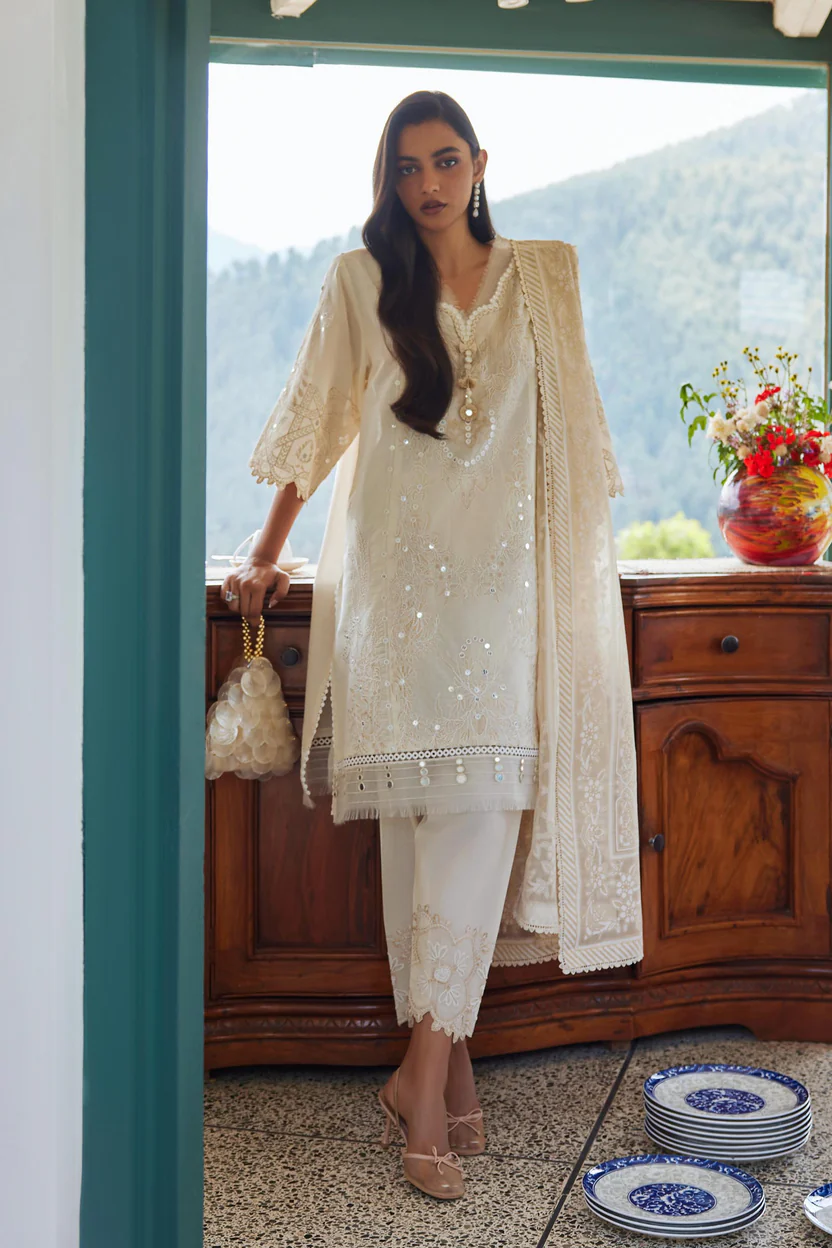 Embroidered 3 Piece Muzlin Suit