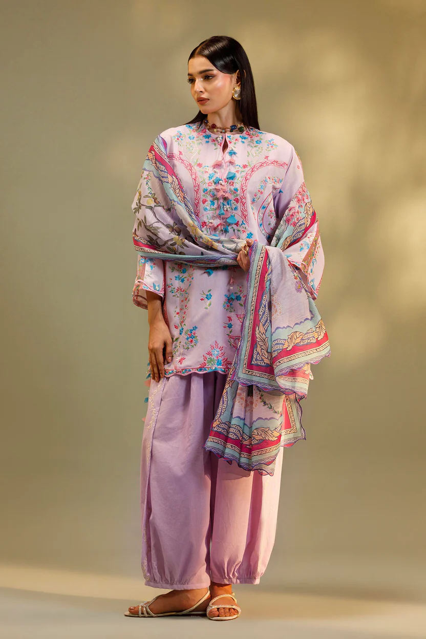Embroidered 3 Piece Muzlin Suit
