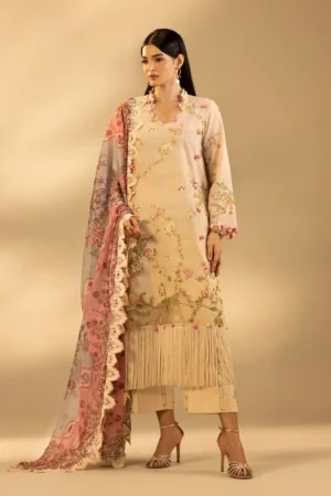 Embroidered 3 Piece Muzlin Suit