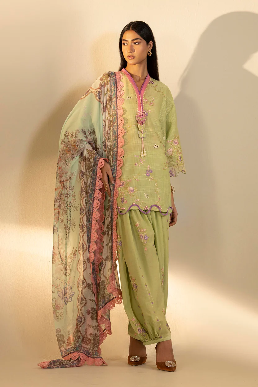 Embroidered 3 Piece Muzlin Suit