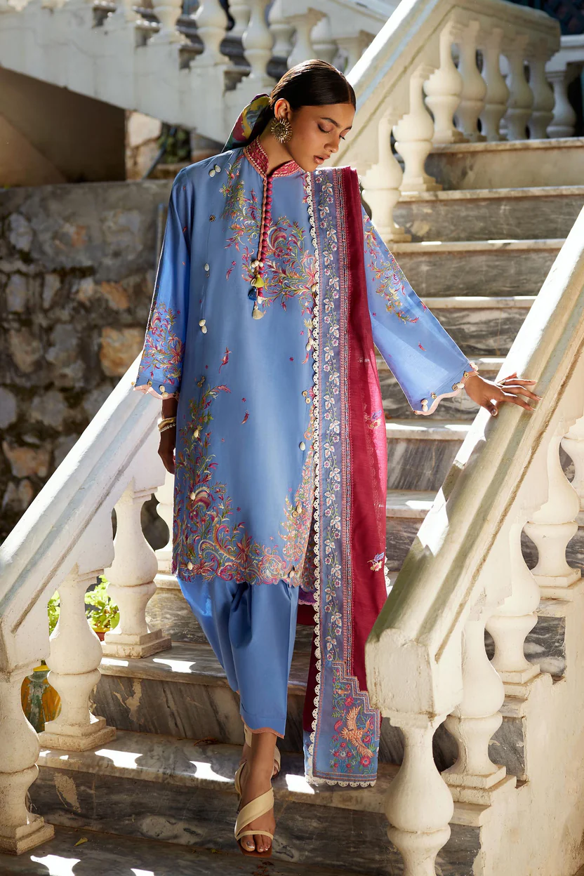 Embroidered 3 Piece Muzlin Suit