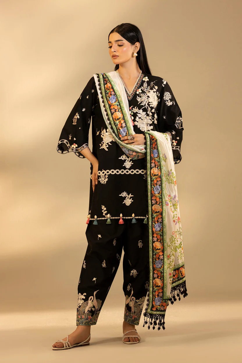 Embroidered 3 Piece Muzlin Suit