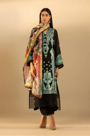 Embroidered 3 Piece Muzlin Suit