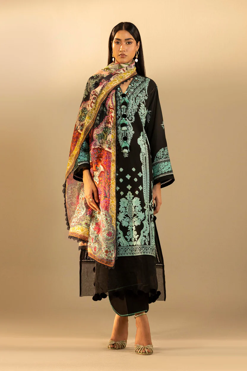 Embroidered 3 Piece Muzlin Suit
