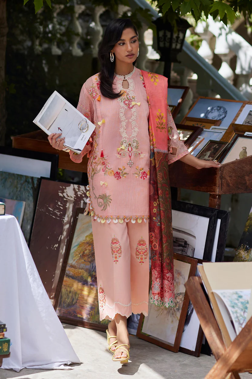 Embroidered 3 Piece Muzlin Suit