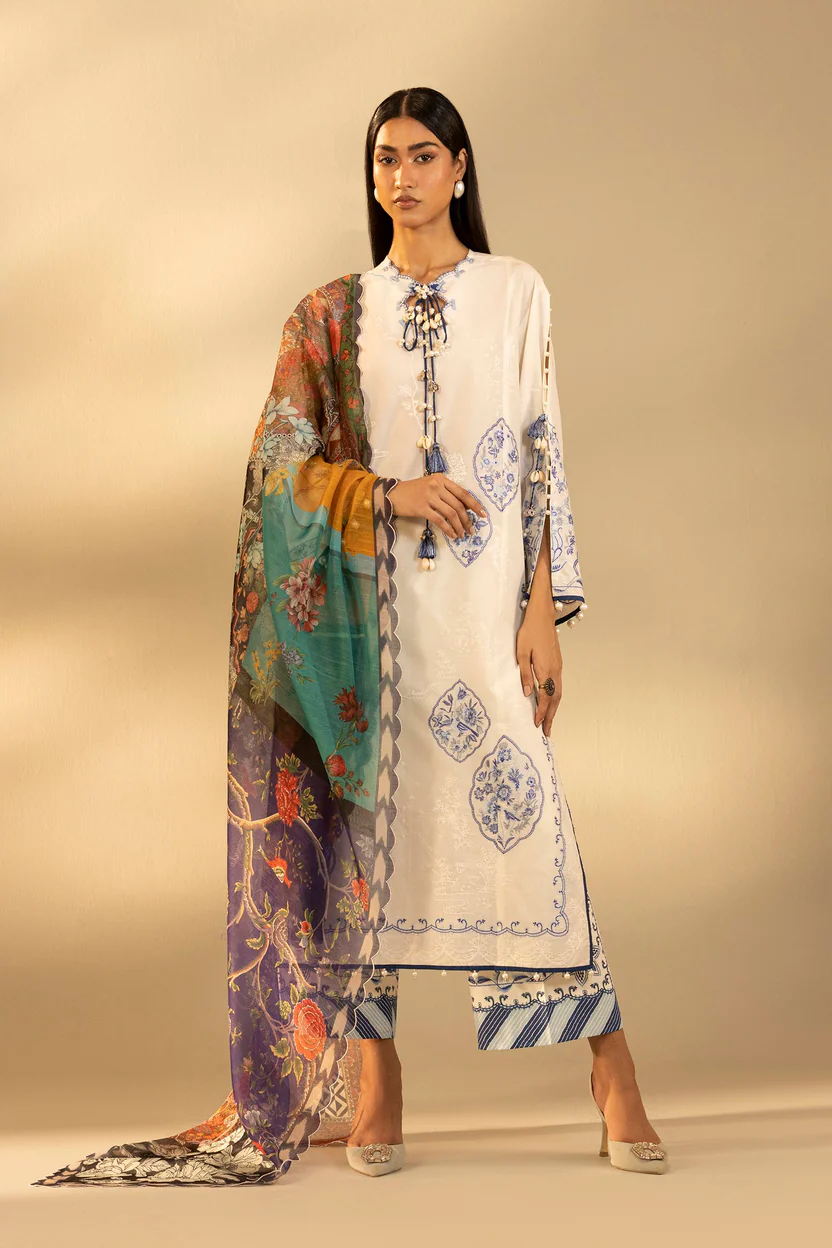 Embroidered 3 Piece Muzlin Suit
