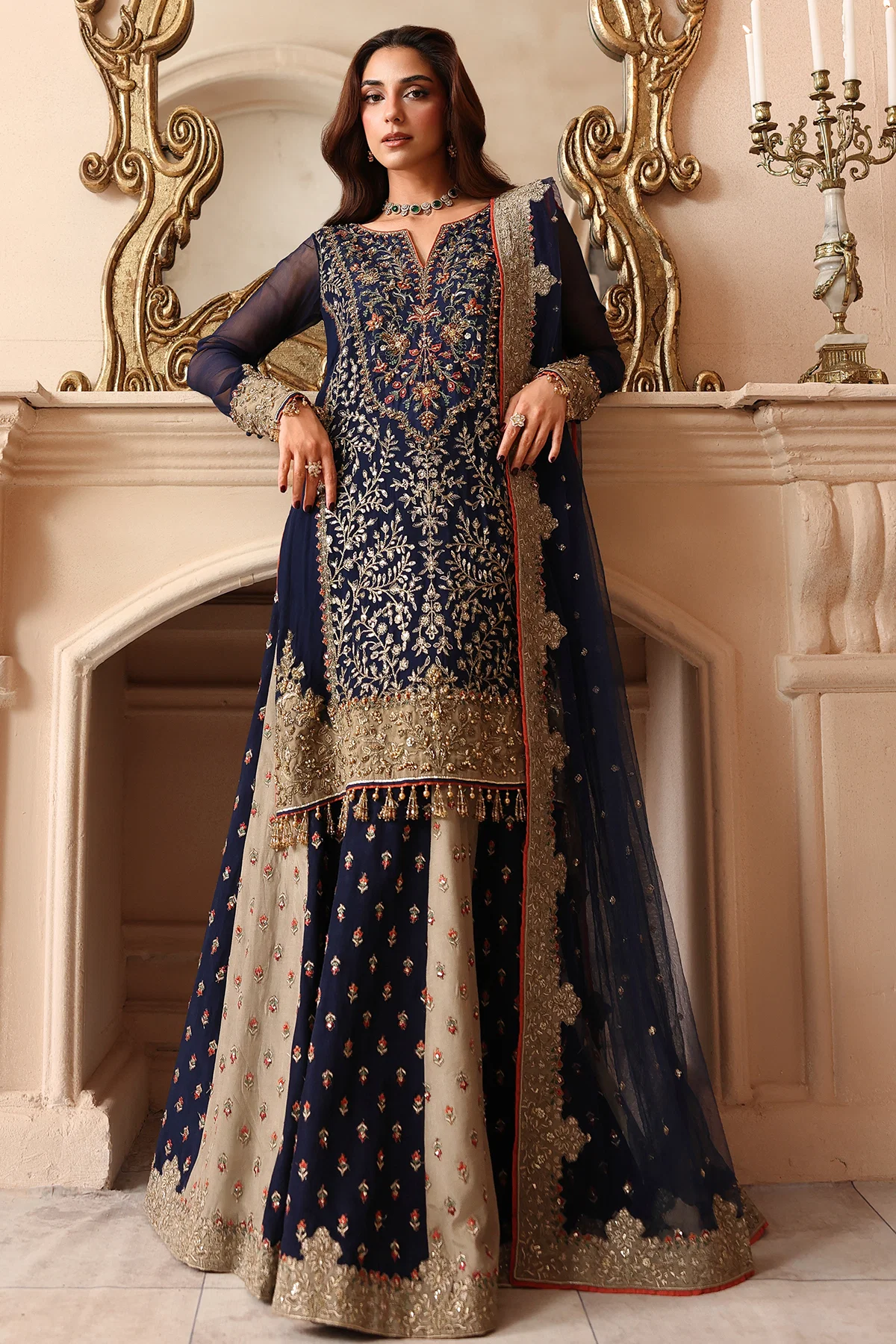 3-PC Embroidered Luxury Chiffon