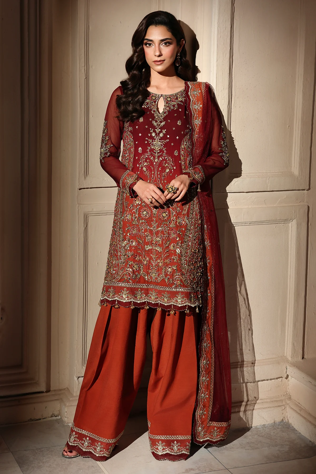 3-PC Embroidered Luxury Chiffon